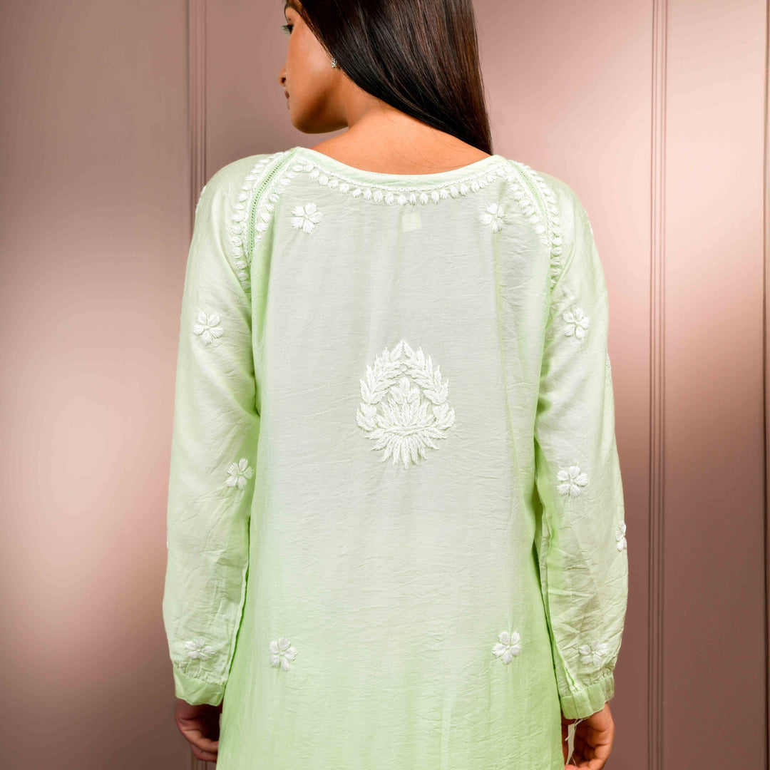 Chandni Green Chanderi Kurta