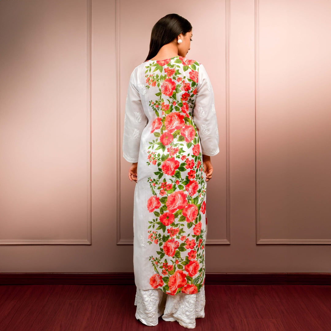 Cherry Blossom Cotton Kurta