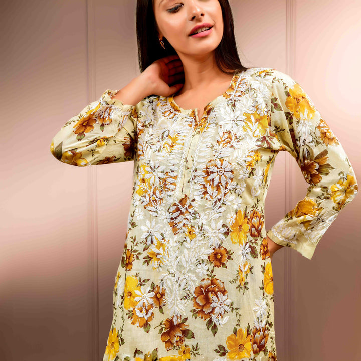 Ultimate Bliss Yellow Mul Kurta Set